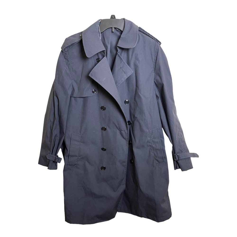 Air Force Defense Logistics Agency Navy Blue Trench Defender Jacket Size 42S